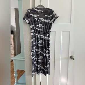 Camouflage Cinched Midi Dress